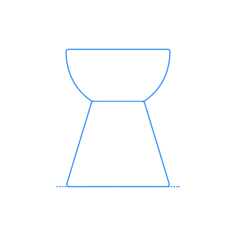 Furniture Side Tables End Tables Hew Side Table Shape C Contour Svg Vector, Free Vectors File